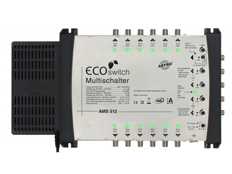 Product: AMS 512 ECOswitch, Premium stand-alone multiswitch